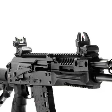 Складные мушка и целик волоконно-оптические на Weaver (Вивер) / Резервные откидные мушка и целик