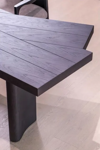 Письменный стол 4618 с ассиметричной столешницей 180х120 см, черный