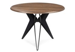 Деревянный стол Рикла 100х76 орех кантри / черный