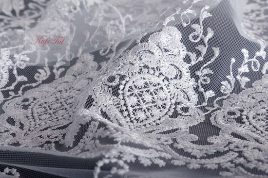 Микросетка с вышивкой Анесси-2 (белая)
