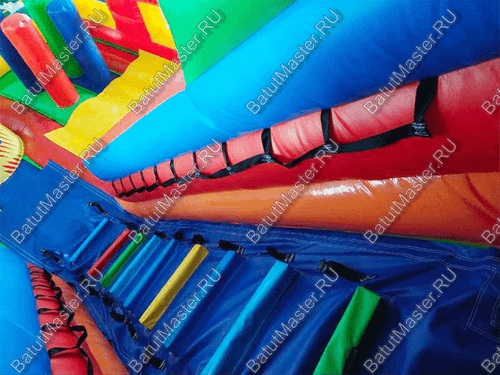 Коммерческий надувной батут "Дружная компания с окнами", 8*6*5,5 m