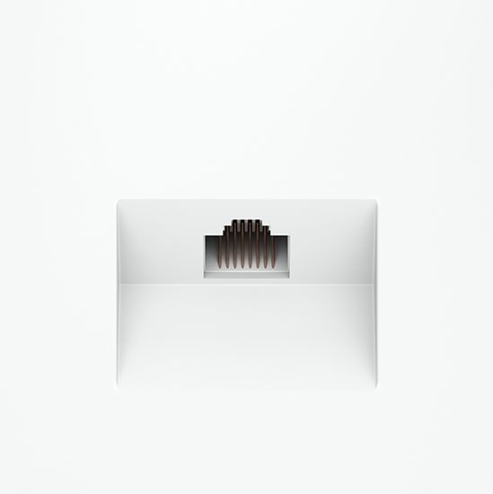 Розетка компьютерная встраиваемая VOLTUM S70 RJ45 кат.6, (белый матовый)