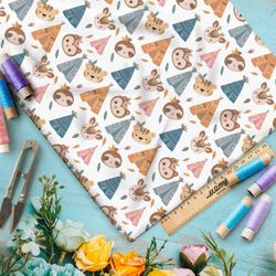 Ткань Ниагара Софт мультяшные вигвамы