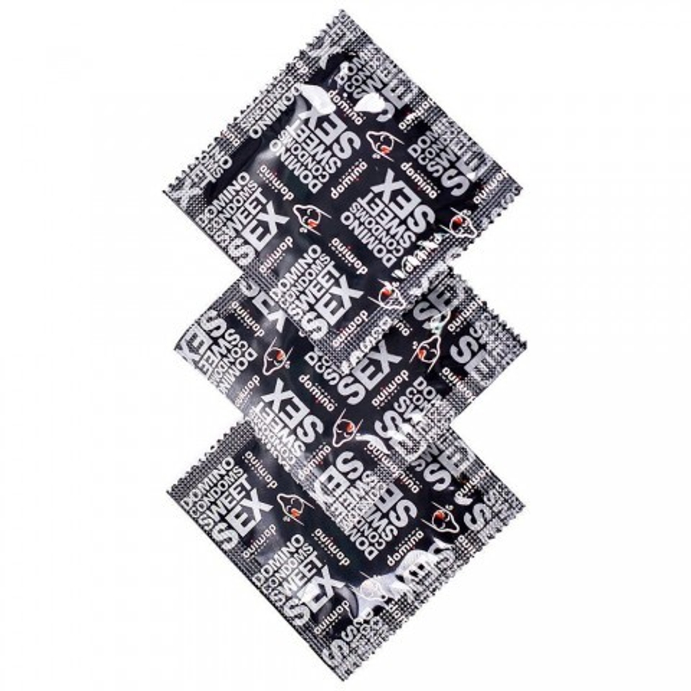 Презервативы DOMINO SWEET SEX STRAWBERRY COCTAIL 3 штуки (оральные)