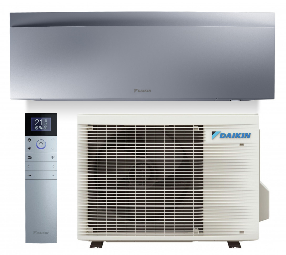 Кондиционер Daikin Emura 3 FTXJ25AS/RXJ25A Full DC Inverter. Цвет: Матово-серебристый внутренний блок