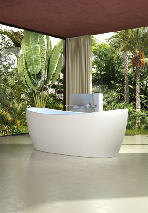 Ванна Solid Surface Vincea VBT-6S03MW, 1700*800*630, белый мат., слив-перелив в комплекте