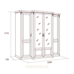 ДЖОКОНДА Спальня. Шкаф 4-х дверный