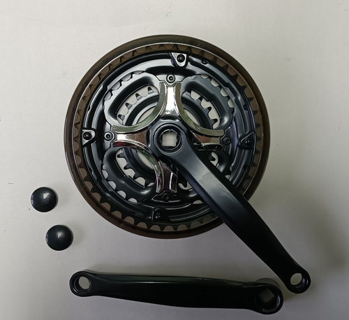 Шатуны к-т 24х34х42 170мм под квадрат, 9/16",сталь,чёрный(хром.накладка)(10)