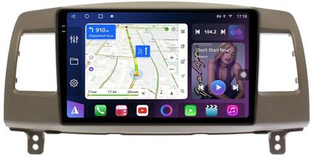 Магнитола для Toyota Mark II 110 2000-2004 (наверх, климат на ШГУ) - FarCar BM9-9110F2 монитор 9.5" QLED на Android 14, TS10, 4+32Гб, CarPlay, 4G SIM-слот