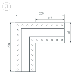 Угол SL-LINIA32-FANTOM (Arlight, Металл) 030097