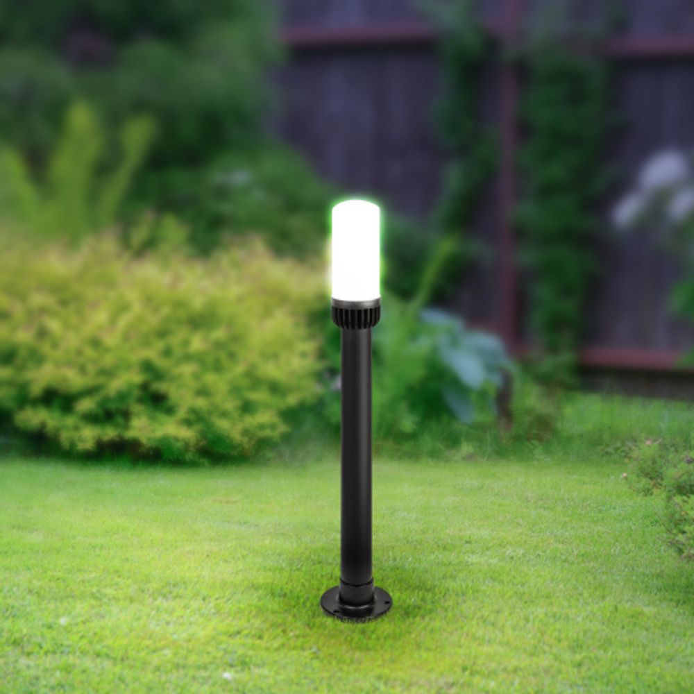 Садово-парковый светильник ЭРА НТУ 01-60-012 Поллар напольный черный IP54 Е27 max60Вт h840мм