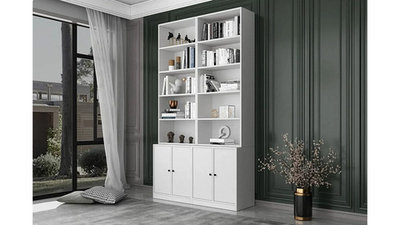 Книжный стеллаж Билли Айден Белый Фасадный 0101 130*40*230 см, Белый   Фиеста