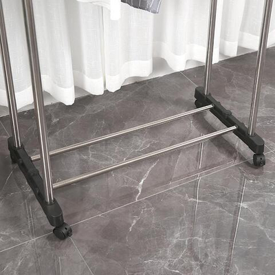 Вешалка напольная на колесах (75-150см)*42см*(92-155см), телескопическая, BZ-JY-012