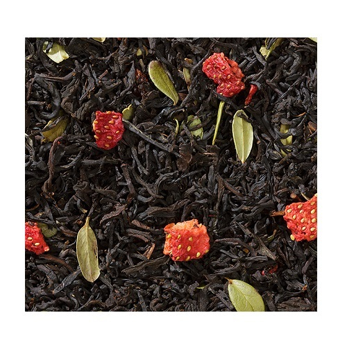 Черный ароматизированный чай Клубника со взбитыми сливками Конунг 500г
