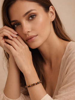 Браслет из тигрового глаза. Натуральный тигровый глаз