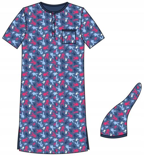 Сорочка ночная мужская с коротким рукавом и колпаком Cornette 109/24