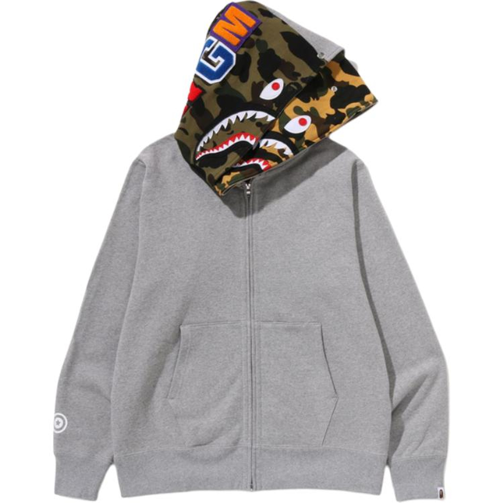 A Bathing Ape Bathing Ape Sweatshirts Cardigan Cotton Drop Shoulder Sleeve Moderate No Fleece Lined Zip Closure 0zxswmx07151p
