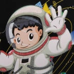 Пакет подарочный «Космонавт»42х30х12 см, микс