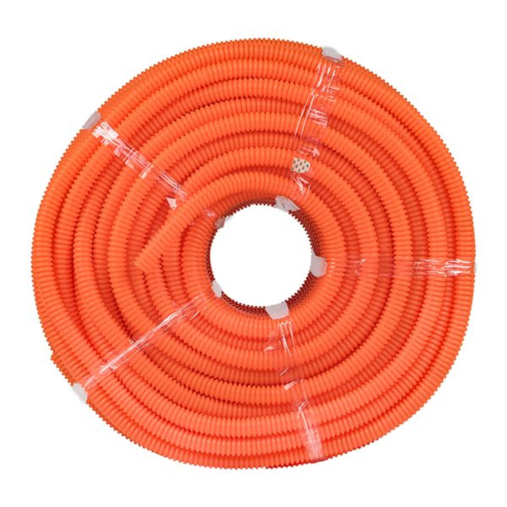 Труба гофр. ПНД с протяжкой d20 мм (100 м) оранжевая EKF-Plast (100.00 шт.)