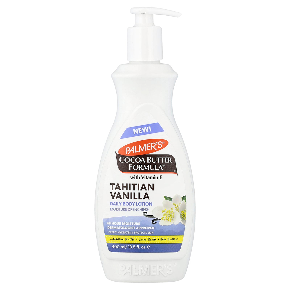 Palmer's, Cocoa Butter Formula® с витамином E, лосьон для тела для ежедневного применения, таитянская ваниль, 400 мл (13,5 жидк. унции)