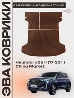 Коврик ЭВА в багажник с накладками на задние сидения для Hyundai ix35 II (17-23г.) China Market