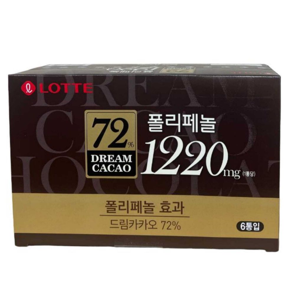 Lotte Dream Cacao Шоколад в кубиках Дрим Какао 72% 86 г 6 шт