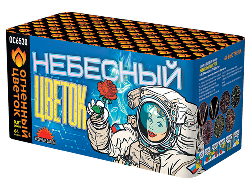 Небесный цветок 0,8" х 64 залпа, 1/6