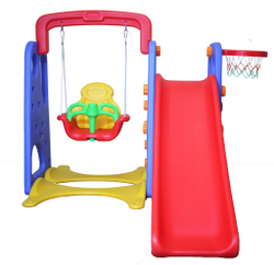 Детский комплекс Капризун с качелями и прямой горкой