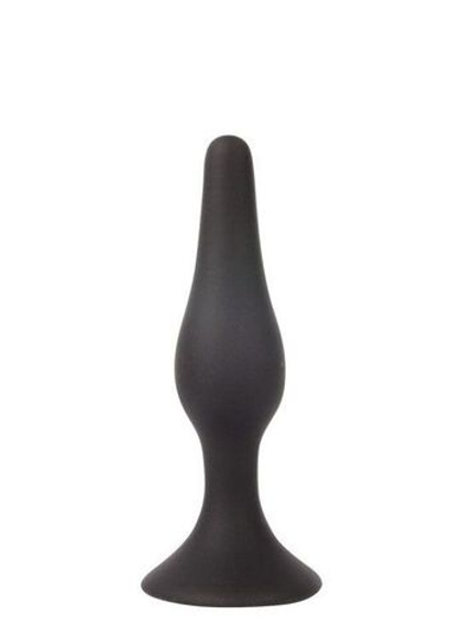 Чёрная анальная пробка Sex Expert - 9,5 см.