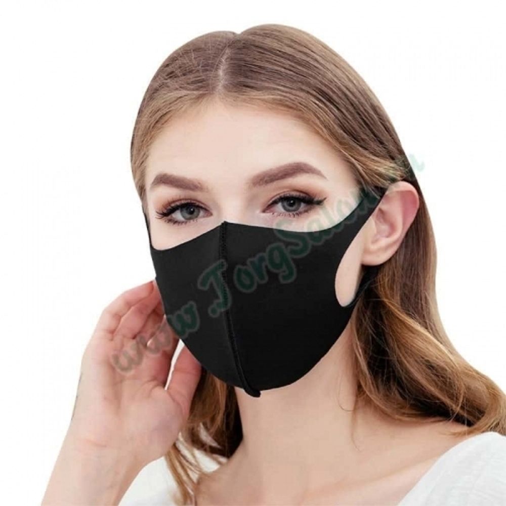 Многоразовая защитная маска для лица неопреновая (черная), 1 шт.