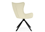 Стул на металлокаркасе Woodville Chicago cream, black, ножки черные