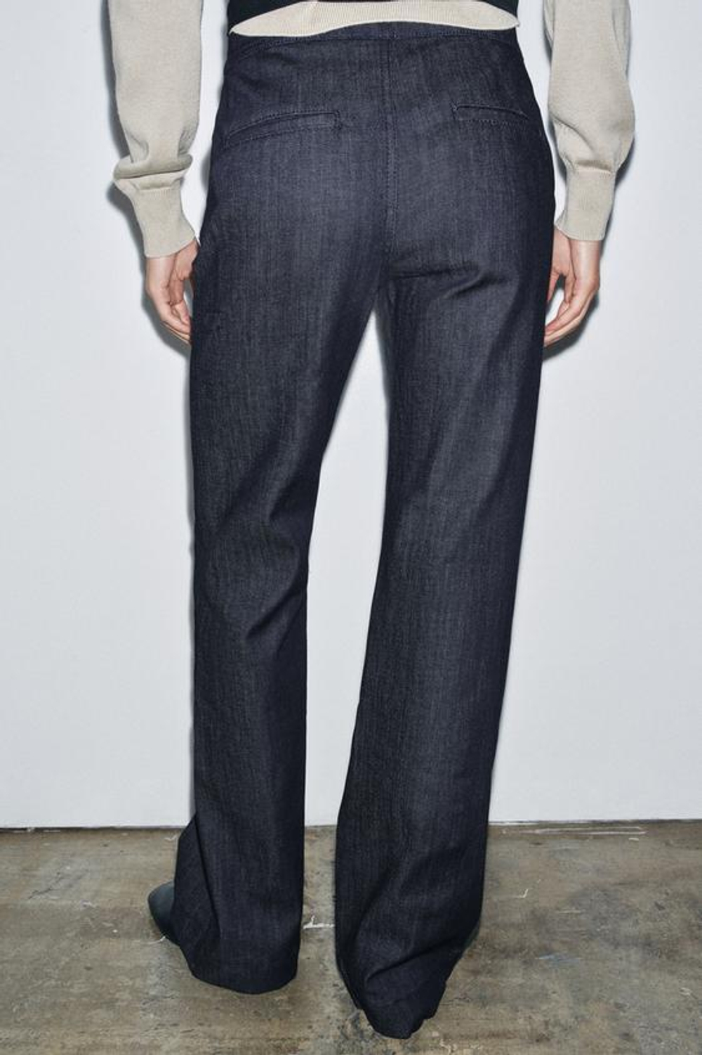 ZARA ДЖИНСЫ КЛЕШ СО СРЕДНЕЙ ПОСАДКОЙ — ZW COLLECTION, СИНИЙ