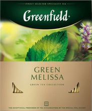 Чай зеленый Greenfield Green Melissa в пакетиках, 100 шт