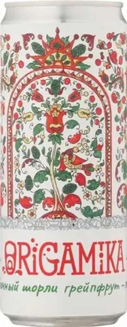 Газированный напиток Оригамика Яблочный Шорли Грейпфрут-Пихта / Origamika Apple Shorley Grapefruit-Fir 0.33 - банка