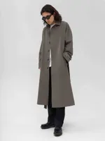 Плащ FOS Длинный Мужской Зеленый