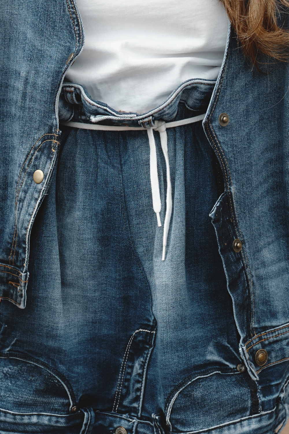 Upcycling юбка мини