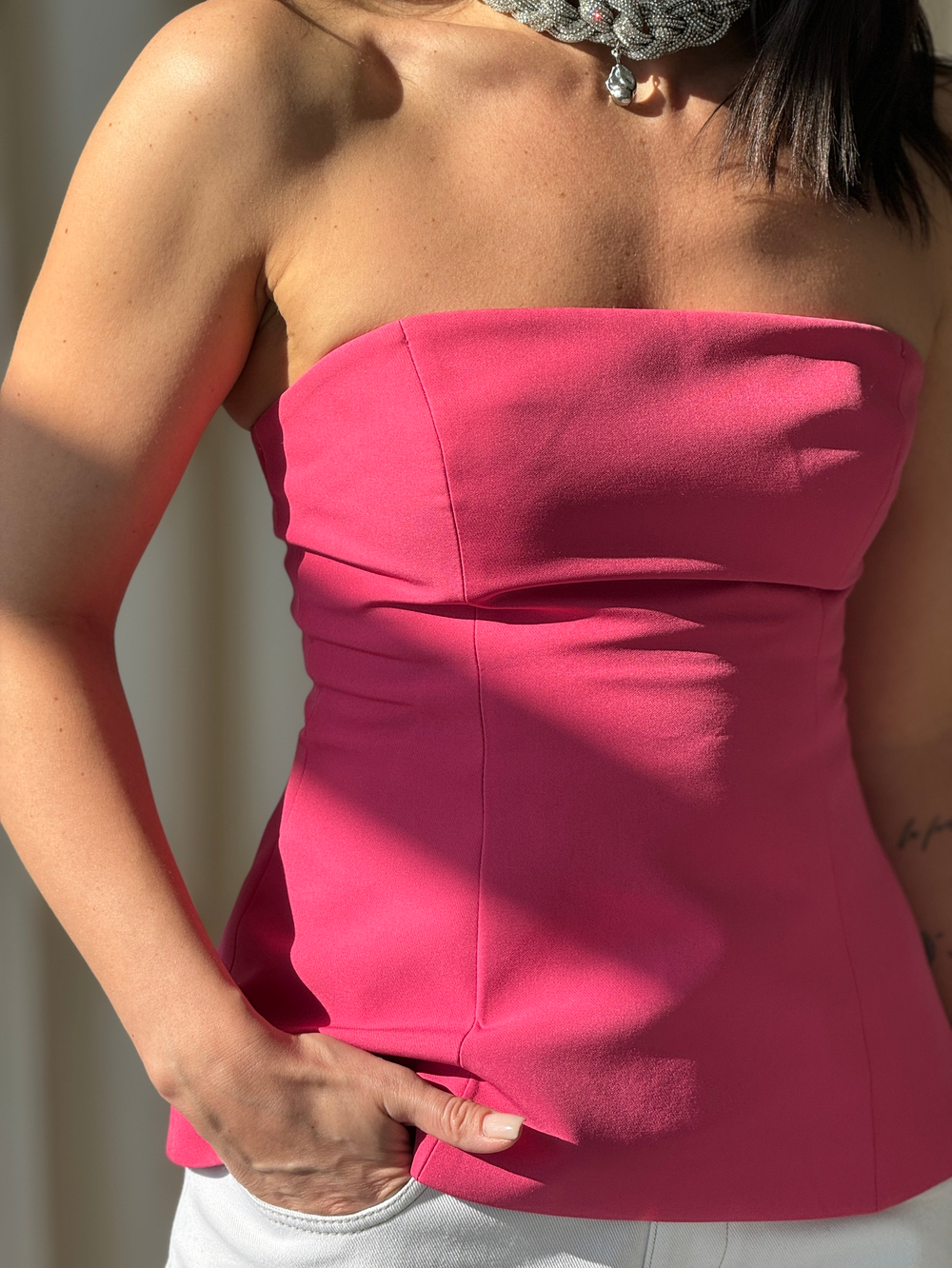 Топ-корсет розовый