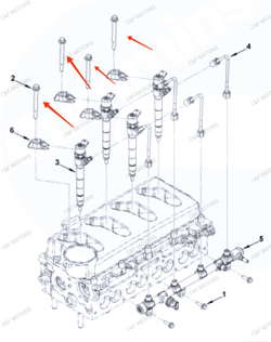 Болт форсунки (М10х1,5х100) Cummins ISF 2.8