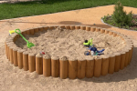Песочница из брёвен Эко жизнь круглая