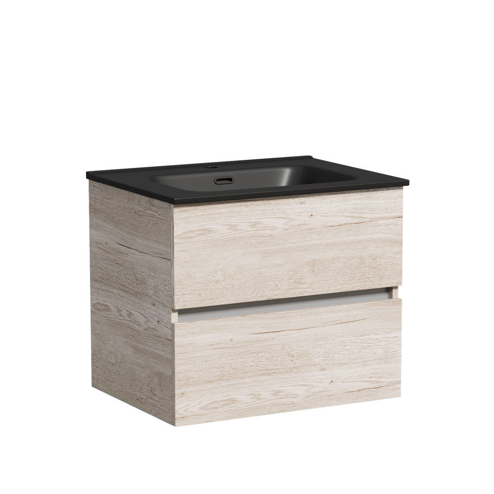 Тумба подвесная под раковину Sancos Urban, дуб галифакс натуральный 590х450х550