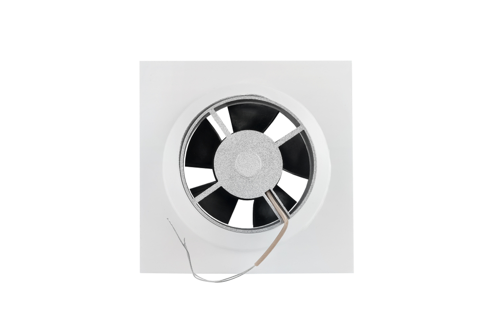 Диффузор теневой Visioner TDPP125W/150 белый/белая крышка, с приточно-вытяжным вентилятором под плитку с регулировкой потока воздуха D125 мм