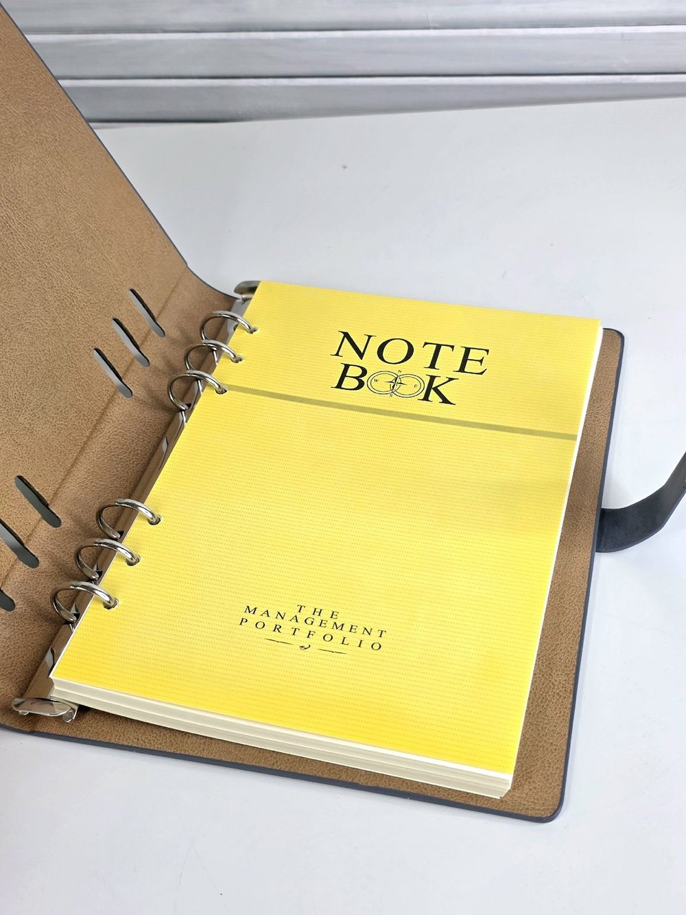 Блокнот органайзер А5 на кольцах 96 л. на магните в линейку синий джинс(5919-6)