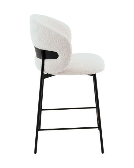 Стул полубарный Snow букле белый