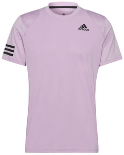 Футболка мужская теннисная Adidas Club Tennis 3-stripes Tee - bliss lilac