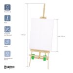 Мольберт напольный Лира с бегунком Гамма "Студия" 53*71*170см, съемная полка, 2 стакана в комплекте, сосна