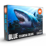 Набор акриловых красок AK Interactive Blue Essential Colors 3-gen Set