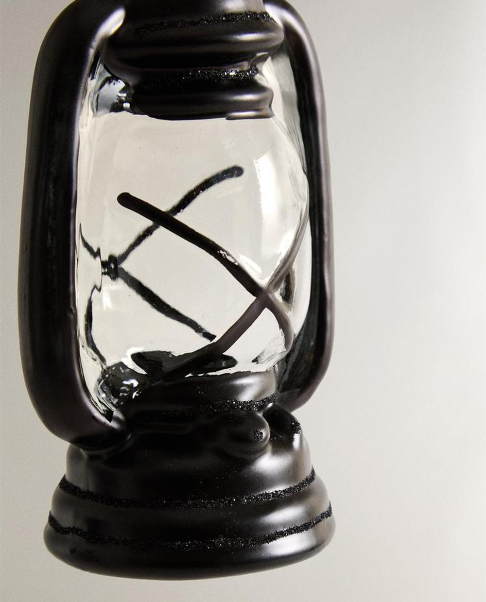 ZARA HOME ЕЛОЧНЫЙ ШАР ИЗ СТЕКЛА "ФОНАРЬ", ЧЕРНЫЙ