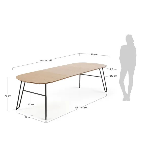 Стол Novaks раздвижной 140-220х90 см