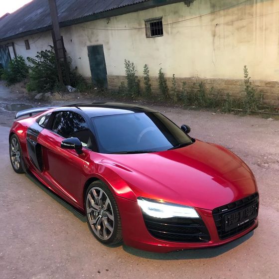 Пленка PET перламутровая красная глянцевая Metallic Red Carbins