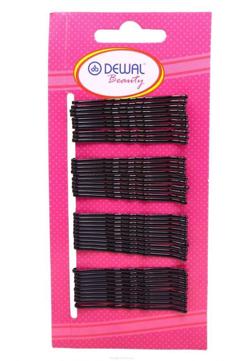 DEWAL BEAUTY Невидимки 50 мм волна, черные (1шт)